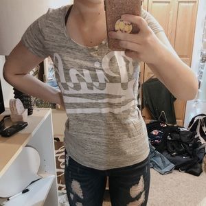Brand Pink Grey & white Tee